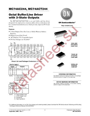 MC74ACT244DTR2 datasheet  